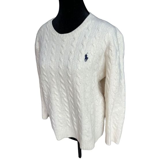 Ralph Lauren Cream Cable Knit Sweater - Picture 4 of 12